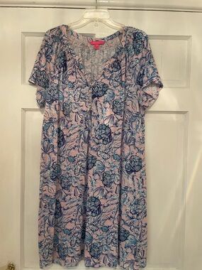 Lilly Pulitzer Pink and Blue Floral Dress